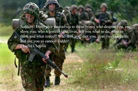 From The Greatest Speech Ever Made Charlie Chaplin Military Quotes British Army Quotes Soldier