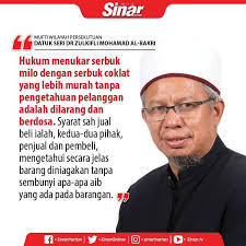 Check spelling or type a new query. Berdosa Jual Air Milo Tukar Serbuk Coklat Mufti