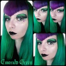 We are sure that these colors will add vibrancy and brightness to your look! Domesticated Hair Adventures 3 Green Hair Purple Fringe