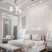 Traditional master bedroom in chicago with grey walls, dark hardwood floors and brown floor. 75 Beautiful Transitional Bedroom Pictures Ideas August 2021 Houzz