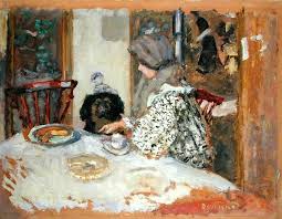 pierre bonnard woman with a dog at the table 1908 pierre bonnard painting pierre