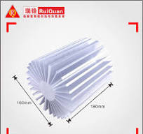 150mm Diameter Extruded Motor Housing Profile Factory Wholesales Price  Aluminum Extrusion Sunflower Heat Sink