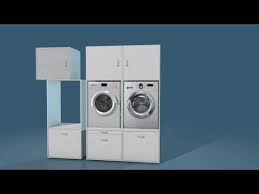 Waschturm Basismobel Waschmaschinenschrank Vibrationsabsorbierend Passgenauer Einbau Fur Waschmaschine Waschmaschine Trockner Schrank Waschkuchen Schranke