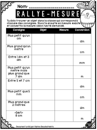 Rallye Mesure Teaching Math Education Math Math Strategies