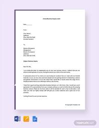 Free Formal Business Inquiry Letter Template Word Google Docs Apple Pages L Outlook Letter Template Word Words Letter Templates