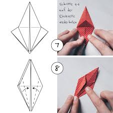 Falten entlang der diagonalen falt. Diy Origami Kranich Ohrringe Selber Machen Yeah Handmade
