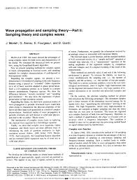 Pdf Wave Propagation And Sampling Theory Part Ii Sampling Theory And Complex Waves