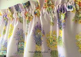 Lavender Kitchen Curtain Sweet Honey Bees Flowers Pretty Etsy Kitchen Curtains Lavender Kitchen Honey Bee Flowers