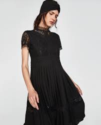 Women S Dresses New Collection Online Zara United States Vestido Preto Vestido Gola Alta