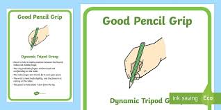 Stages Of Pencil Grip Display Poster Back To School