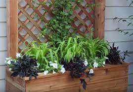Add a thin layer of gravel, then add the compost or potting soil. How To Build A Trellis With A Large Planter Video Garden Lovers Club