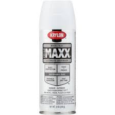 Krylon Covermaxx Ultimate Coverage Flat Spray Paint White 12 Oz Walmart Com Walmart Com