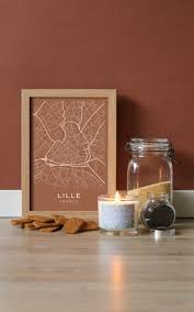 Affiche Lille Map A4 Couleur Au Choix Ikea Frames Photo Frame Gallery Color