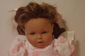 Vintage Lissi Batz Doll Janice Germany Brown Hair Brown Eyes 21" COA