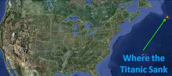 where the titanic sank in the atlantic