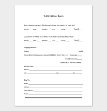 See our purchase order form if you'd like to create a sales order. T Shirt Order Form Template 17 Word Excel Pdf