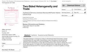 Among andreas' main research interests are the interaction between globalisation and the behaviour of the firm. Bernard Andrew B Andreas Moxnes And Karen Helene Ulltveit Moe 2018 Two Sided Heterogeneity And Trade Review Of Economics Economics Trading Statistics