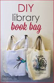 Easy Diy Library Book Bag Overstuffed Life Library Book Bag Bookbags Personalized Book Bag