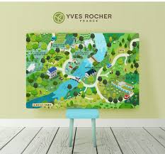 Yves Rocher France La Gacilly Isometric Map On Behance Karta