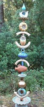 Garden Totems Occidental Pottery And Wood Garden Totems Totem Garden Pottery