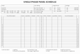 Electrical panel circuit directory template | latter. Smartplant Electrical Circuit Breaker Panel Schedule Induced Info