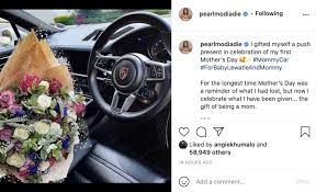 She overcame her lack of confidence after she was thrust into the spotlight after a chance encounter with a casting agent. Pic Pearl Modiadie Gifts Herself With A New Luxurious Car For Mother S Day Eminetra South Africa