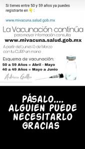 Por el momento se aplicará sólo en la ciudad de méxico y en el estado de coahuila. Cuando Iniciara La Vacunacion Anti Covid Para Personas Entre 50 Y 59 Anos De Edad