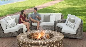 It strikes a modern, curved silhouette that'll blend in seamlessly with your outdoor seating arrangement. Bella Valone Curved Sectional Patio Furniture Okemos Mi