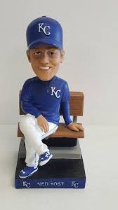 He probably saw three on the ground. Ned Yost Bobblehead 2014 Kansas City Royals World Series Kauffman Stadium Giveaway 2015 Northland Baseball Cards Collectibles Spring Cleaning Opening Day Moving Special Equip Bid