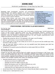 They handle the day to day operations of the sales department. Automotive Resumes General Manager Resume Sample Ihireautomotiveprofessionals