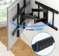 Supcline Support Mural TV pour la Plupart des Téléviseur 42-80 Pouces,  Support TV Bras Long Articulé et Pivotant, Fixation Murale TV pour Montants  en ...