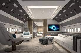Here are the world's most extravagant private jet interiors, featuring everything from the jets are fitted with a private bedroom and bathroom, as well as a lavish gym, an office and even a medical suite with operating room. Private Jet New Addition To Mohammad Makhlouf S Grand Lifestyle