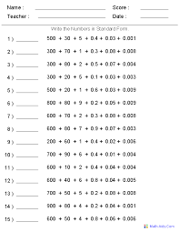 Place Value Worksheets Place Value Worksheets For Practice In 2020 Place Value Worksheets Standard Form Math 5th Grade Worksheets