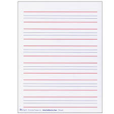 Raised Line Writing Paper Red And Blue Lines Package Of 50 Paper Books Hearmore Com Kindergarten Writing Paper Handwriting Paper Writing Paper Template