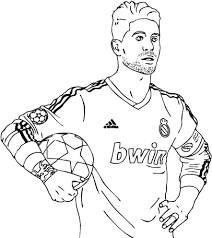 Sports coloring pages for kids. Soccer Coloring Pages Sergio Ramos Para Colorir Full Size Png Download Seekpng