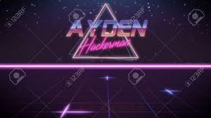 Chrome First Name Ayden With Hackerman Subtitle In Synthwave Stock Photo Picture And Royalty Free Image Image 122001913
