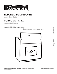 Search results for 'manual for kenmore model 790 electric range' capacity (electric) — cooking feature spacious kenmore and kenmore elite electric ranges fit more food. Kenmore 24 Manual Clean Wall Oven User Manual Manualzz