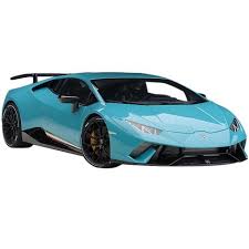 Lamborghini Huracan Performante Blu Glauco / Solid Blue With Black Wheels  1/12 Model Car By Autoart : Target