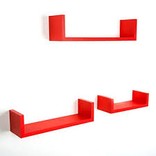 Grab 1 x 10 x 3′ lumber to make shelves. Floating U Shaped Shelves Wuyimc Modern Homewares Contemporary Designed Set Of 3 Floating U Shape Shelves In Walnut Finish For Dvd Cd Book Storage Red Buy Online In Bahamas At Bahamas Desertcart Com Productid