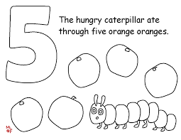 They feature some holes that will be apparent when the caterpillar eats the food. The Very Hungry Caterpillar Coloring Pages Novocom Top