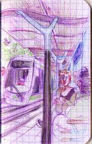 Tout Placid Tramway Station Marie De Miribel Boulevard Dessin Peinture Tramway