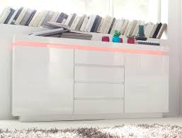 ： 150cm, zum zusammenbauen, 26, höhe: Sideboard Odin 150x81x40 Cm Hochglanz Weiss Led Beleuchtung Anrichte Expendio