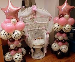 Leopard print and pink theme. Bklynfavors Party Print Events Inc Baby Shower Chair Baby Girl Shower Themes Baby Shower Balloons
