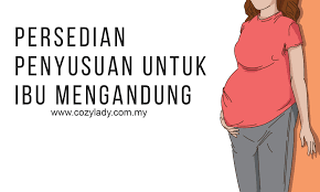 Belakang badan ibu dan kepala disokong dengan bantal dalam keadaan selesa. Persediaan Penyusuan Untuk Ibu Mengandung Cozy Lady