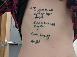 It comes with a full suite of upper and lower case characters, as well as numbers, symbols and punctuation marks. A Handwritten Note From My Father It Means So Much To Me Done By Roger Smith At Dinkytown Tattoos In Minnesota Tattoos