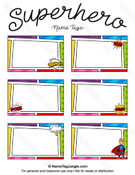 Printable Superhero Name Tags Superhero Name Tags Superhero Names Superhero