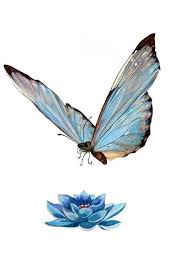 Maybe you would like to learn more about one of these? Lotus Flower Butterfly Etsy Butterfly With Flowers Tattoo Blue Lotus Tattoo Blue Butterfly Tattoo