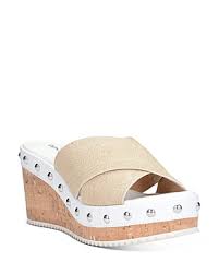 They were just too big. Shop Donald Pliner Women S Idraa Cork Wedge Heel Sandals In Natural