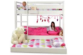 Das flexa bett aus massivholz kiefer im zeitlosen weiß ist mit einer liegefläche von 90x200 cm in unterschiedlichen höhen erhältlich. Das Weiss Lackierte Etagenbett Kinto Mit Gastebett Kinderzimmer 24 De