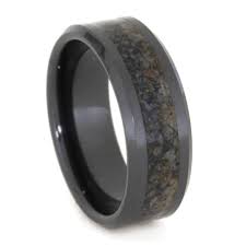 8 Mm Unique Mens Wedding Bands With Black Ceramic Dino Bone Bc331m Mens Wedding Bands Unique Ceramic Wedding Bands Mens Wedding Bands